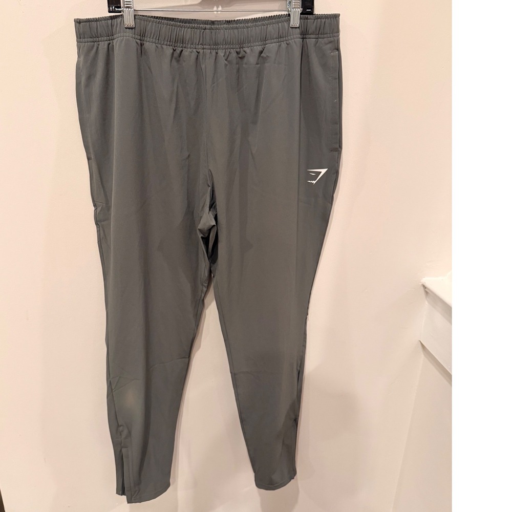Gymshark Arrival Woven Joggers Mens XXL Grey Tapered Zip Ankle Training Pants